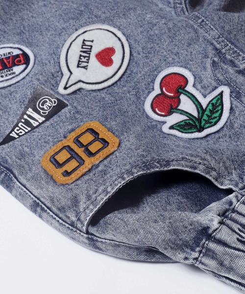 coca（coca）（コカ）の「キッズ　デニムワッペンパンツ（デニムパンツ・キッズ・ブルー/ブラック・120/130/140/150）」の15枚目の写真