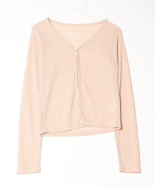 NUJOH(ヌゾ)の「Sheer Button Cardigan / シアーボタンカーディガン(カーディガン/ボレロ・レディース・ブルー/カーキ/アイボリー/ブラウン/ブラック/ライトピンク・FREE)」の11枚目の写真