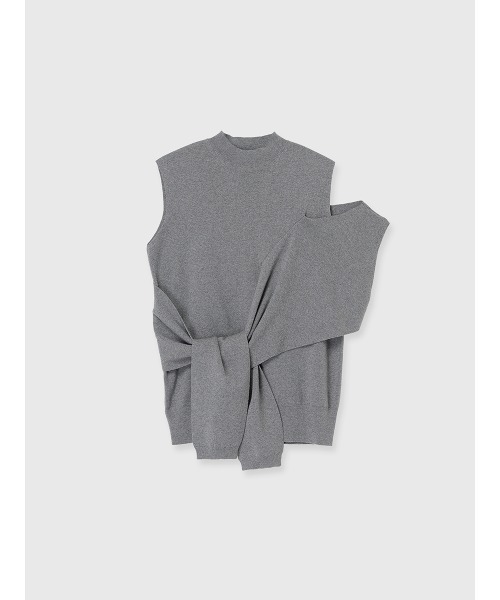 anuans（アニュアンス）の「アシメニュアンストップス（ニット/セーター・レディース・グレー/ホワイト/モカ・FREE）」の7枚目の写真