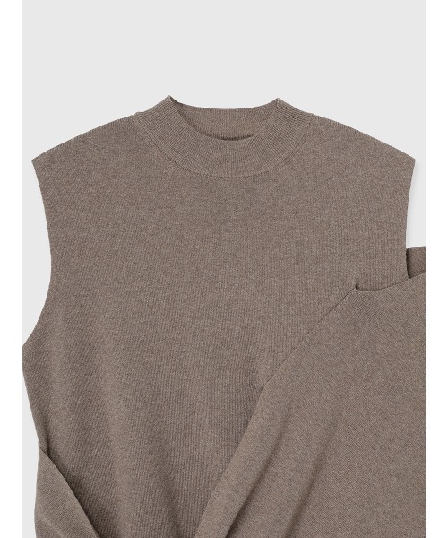 anuans（アニュアンス）の「アシメニュアンストップス（ニット/セーター・レディース・グレー/ホワイト/モカ・FREE）」の11枚目の写真