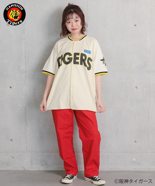 MARKEY'S（マーキーズ）の「【阪神タイガース】別注 半袖ベースボールシャツ/おとな（シャツ/ブラウス・レディース・ホワイト系4/ホワイト系6/ホワイト系7/ホワイト系8/ホワイト系1/ホワイト系2/ホワイト系5/ホワイト系3・170cm）」の14枚目の写真