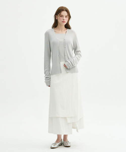 MICANE(ミケーネ)の「リデレレイヤードロングスカート(スカート・レディース・ブラック/アイボリー・SMALL/MEDIUM/LARGE/X-LARGE/XX-LARGE/X-SMALL)」の13枚目の写真