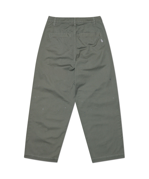 NOMANUAL(NOMANUAL)の「PAINTED TWO TUCK PANTS - KHAKI GRAY(その他パンツ・レディース・その他・SMALL/MEDIUM/LARGE/X-LARGE)」の2枚目の写真