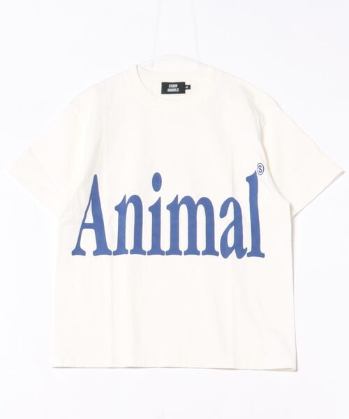 Bshop（ビショップ）の「STUDIO WEAREALLANIMALS | Animals Letter T-Shirt Solid Print（Tシャツ/カットソー・レディース・パープル系その他/ブラック系その他/Nat・S）」の3枚目の写真