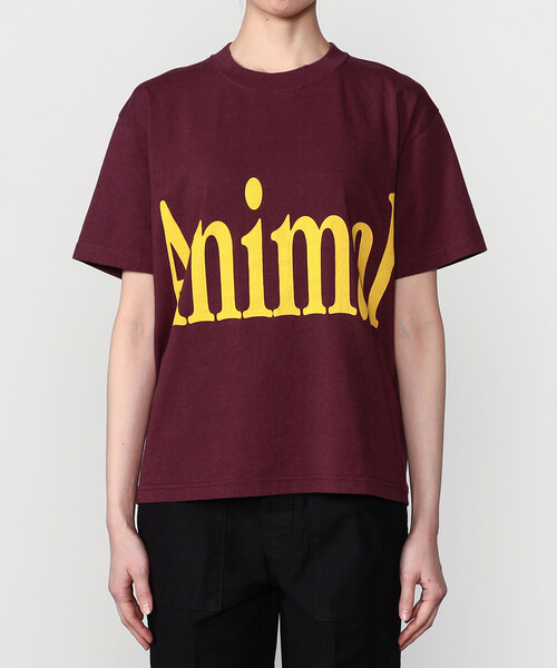 Bshop（ビショップ）の「STUDIO WEAREALLANIMALS | Animals Letter 半袖Tシャツ WOMEN（Tシャツ/カットソー・レディース・パープル系その他/ブラック系その他/Nat・S）」の11枚目の写真