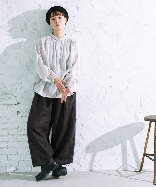 soulberry（ソウルベリー）の「檸檬の花のブラウス（シャツ/ブラウス・レディース・ライトグレー・L/M/5L/4L/3L/LL）」の12枚目の写真