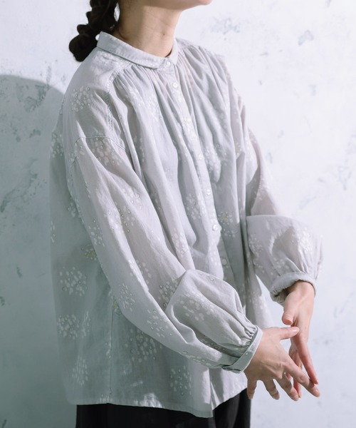 soulberry（ソウルベリー）の「檸檬の花のブラウス（シャツ/ブラウス・レディース・ライトグレー・L/M/5L/4L/3L/LL）」の17枚目の写真