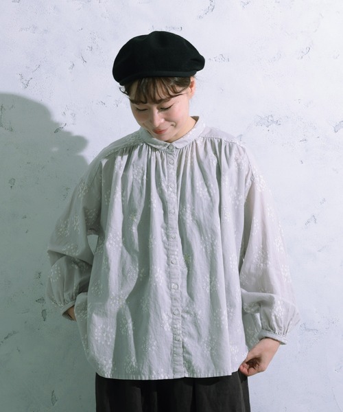 soulberry（ソウルベリー）の「檸檬の花のブラウス（シャツ/ブラウス・レディース・ライトグレー・L/M/5L/4L/3L/LL）」の9枚目の写真