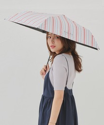 macocca（マコッカ）の「超軽量 晴雨兼用 完全遮光 日傘 折りたたみ傘 Karuru.(カルル) 縦ストライプ柄 遮光率100% 遮蔽率100% 撥水 50cm（折りたたみ傘）」