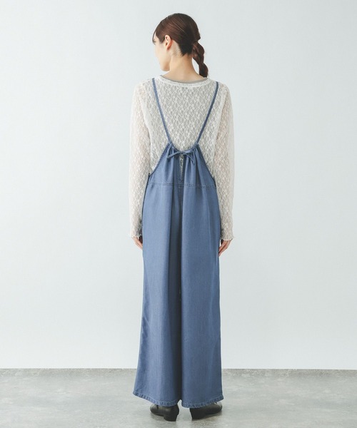 GLOBAL WORK(グローバルワーク)の「エアリーリラックスデニムキャミサロペ/656215(サロペット/オーバーオール・レディース・ブルー/ブラック・MEDIUM/LARGE)」の11枚目の写真