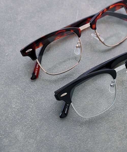 SHENERY（シーナリー）の「ハーフリムメガネ（サングラス・レディース・ブラウン/ブラック・FREE）」の2枚目の写真