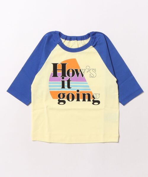 HAKKA BABY（ハッカベビー）の「プリント7分袖ラグランTシャツ（Tシャツ/カットソー・キッズ・ホワイト/イエロー・L）」の2枚目の写真