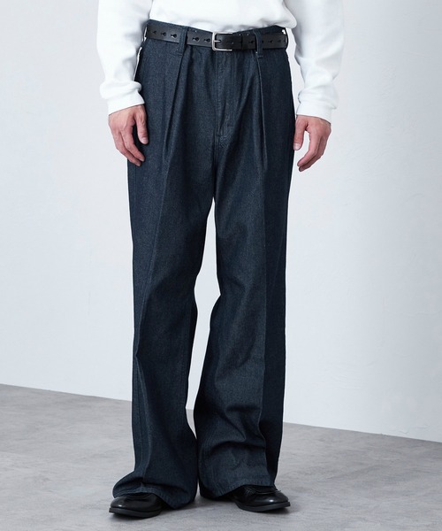 Lee(リー)の「Wrangler/ラングラー【MENS】WRANCHER WIDE/【デニム】ランチャーフレアーワイド セットアップ対応(デニムパンツ・メンズ・ブルー/ブラック系その他/インディゴブルー・SMALL/X-LARGE/LARGE/MEDIUM)」の5枚目の写真