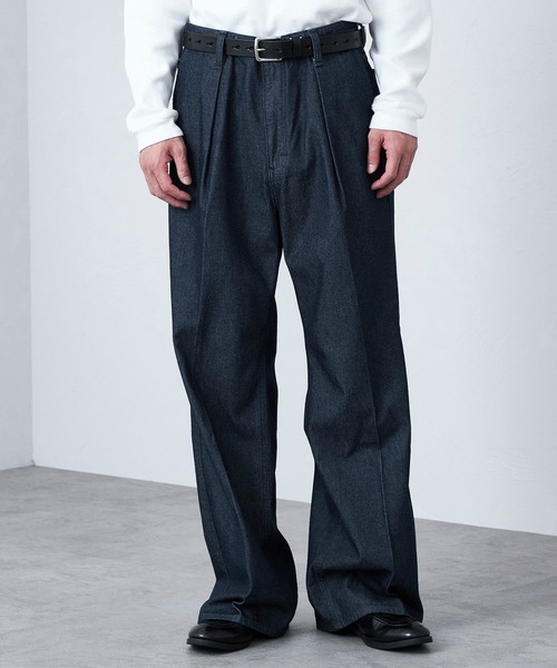 Lee(リー)の「Wrangler/ラングラー【MENS】WRANCHER WIDE/【デニム】ランチャーフレアーワイド セットアップ対応(デニムパンツ・メンズ・ブルー/ブラック系その他/インディゴブルー・SMALL/X-LARGE/LARGE/MEDIUM)」の6枚目の写真