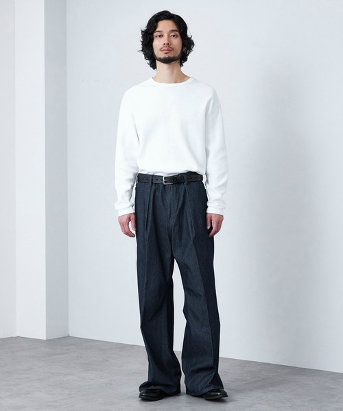 Lee(リー)の「Wrangler/ラングラー【MENS】WRANCHER WIDE/【デニム】ランチャーフレアーワイド セットアップ対応(デニムパンツ・メンズ・ブルー/ブラック系その他/インディゴブルー・SMALL/X-LARGE/LARGE/MEDIUM)」の15枚目の写真