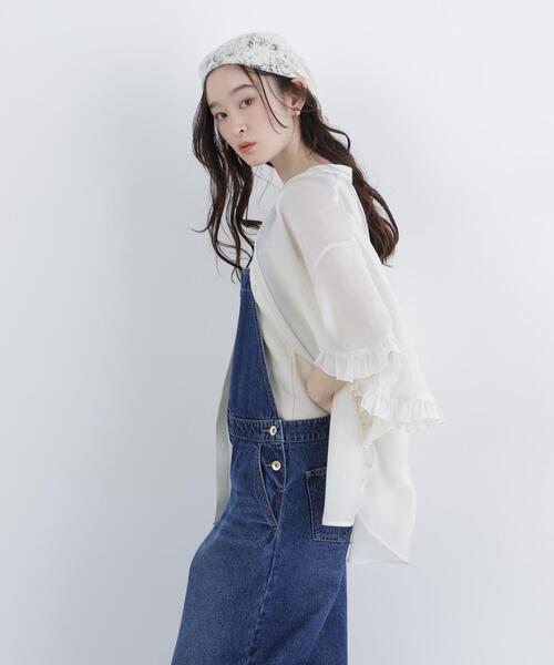 N.（N. Natural Beauty Basic）（エヌエヌナチュラルビューティーベーシック）の「バタフライスリーブブラウス（シャツ/ブラウス・レディース・オフホワイト/ベージュ/ブルー・FREE）」の17枚目の写真