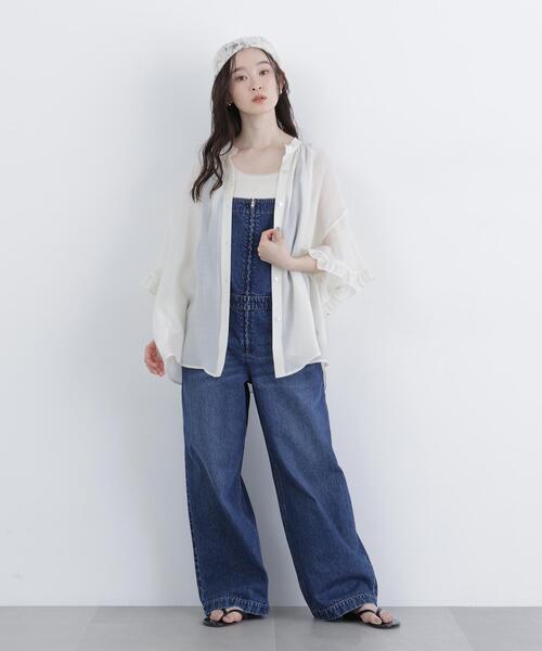 N.（N. Natural Beauty Basic）（エヌエヌナチュラルビューティーベーシック）の「バタフライスリーブブラウス（シャツ/ブラウス・レディース・オフホワイト/ベージュ/ブルー・FREE）」の18枚目の写真