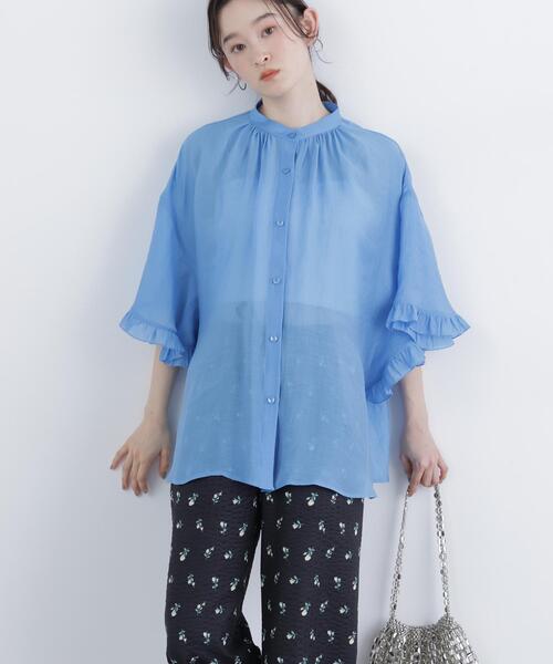 N.（N. Natural Beauty Basic）（エヌエヌナチュラルビューティーベーシック）の「バタフライスリーブブラウス（シャツ/ブラウス・レディース・オフホワイト/ベージュ/ブルー・FREE）」の10枚目の写真