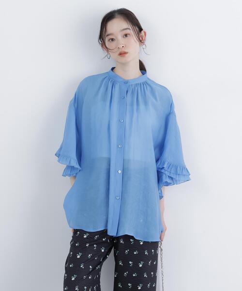 N.（N. Natural Beauty Basic）（エヌエヌナチュラルビューティーベーシック）の「バタフライスリーブブラウス（シャツ/ブラウス・レディース・オフホワイト/ベージュ/ブルー・FREE）」の13枚目の写真