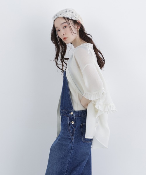 N.（N. Natural Beauty Basic）（エヌエヌナチュラルビューティーベーシック）の「バタフライスリーブブラウス（シャツ/ブラウス・レディース・オフホワイト/ベージュ/ブルー・FREE）」の19枚目の写真