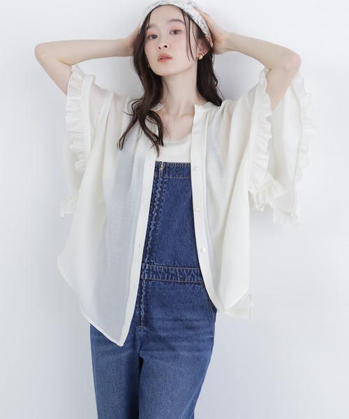 N.（N. Natural Beauty Basic）（エヌエヌナチュラルビューティーベーシック）の「バタフライスリーブブラウス（シャツ/ブラウス・レディース・オフホワイト/ベージュ/ブルー・FREE）」の22枚目の写真