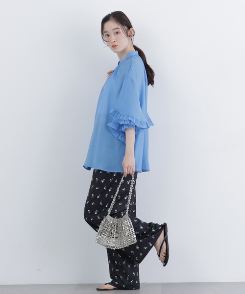 N.（N. Natural Beauty Basic）（エヌエヌナチュラルビューティーベーシック）の「バタフライスリーブブラウス（シャツ/ブラウス・レディース・オフホワイト/ベージュ/ブルー・FREE）」の15枚目の写真