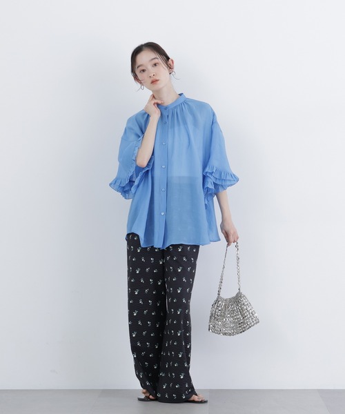 N.（N. Natural Beauty Basic）（エヌエヌナチュラルビューティーベーシック）の「バタフライスリーブブラウス（シャツ/ブラウス・レディース・オフホワイト/ベージュ/ブルー・FREE）」の17枚目の写真