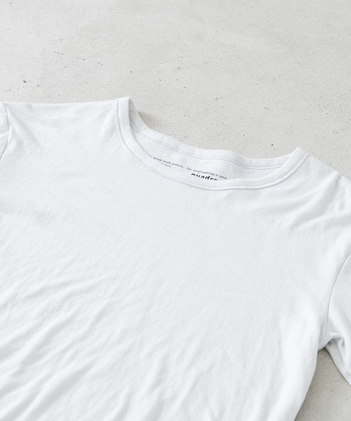quadro(クオドロ)の「スーピマ接結ニット長袖クルーネックプルオーバー(Tシャツ/カットソー・レディース・ダークネイビー/サンドベージュ/ブルーグレー・FREE)」の7枚目の写真