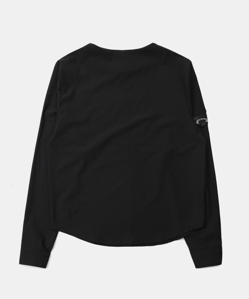 BADBLOOD 長袖 ロゴプリント カットソー ブラウン　肩出し BADBLOOD｜バッドブラッドのTシャツ/カットソー（長袖）通販 - ZOZOTOWN