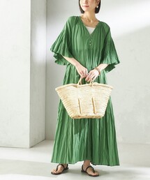 Fanaka（ファナカ）の「【SHIPS別注】Fanaka:〈手洗い可能〉クリンクル 袖 フレア ワンピース（ワンピース）」