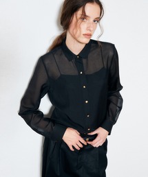 LE CIEL BLEU | オーガンザシャツ / Organza Shirt(シャツ/ブラウス)