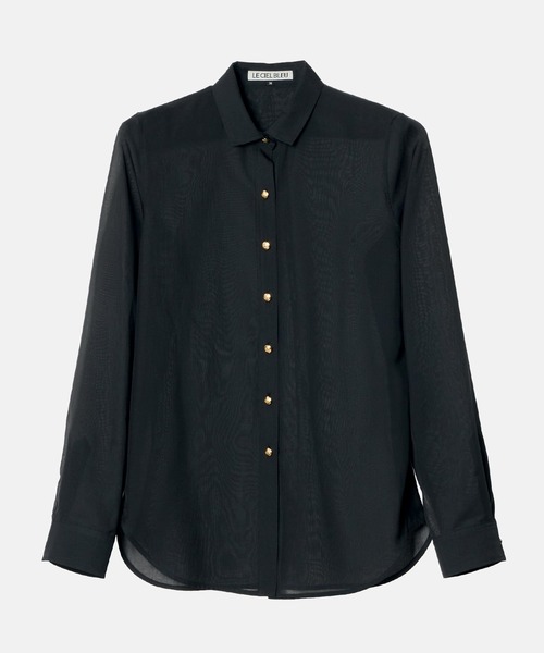 LE CIEL BLEU（ルシェルブルー）の「オーガンザシャツ / Organza Shirt（シャツ/ブラウス・レディース・ホワイト/ブラック・38/36）」の12枚目の写真