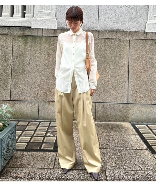 LE CIEL BLEU（ルシェルブルー）の「オーガンザシャツ / Organza Shirt（シャツ/ブラウス・レディース・ホワイト/ブラック・38/36）」の16枚目の写真