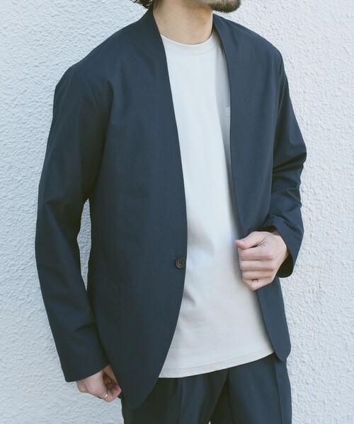 BIG MIKE エンジニアジャケット ヘリンボーン ノーカラー コットン XL BIG MIKE（ビッグマイク） BIGMIKE Cotton Nylon Engineer Jacket