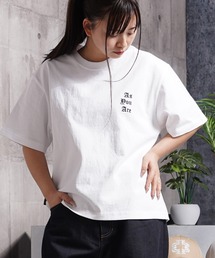 Laufer（ロイファー）の「【Laufer】As You Are Old Logo Tee   クロップド丈 ボックスシルエット ヘビーウェイトTシャツ（Tシャツ/カットソー）」