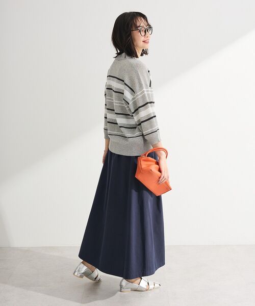 Green　Parks（グリーンパークス）の「綿混やわらかタッチタックスカート（スカート・レディース・ベージュ/ネイビー/グリーン・FREE）」の12枚目の写真