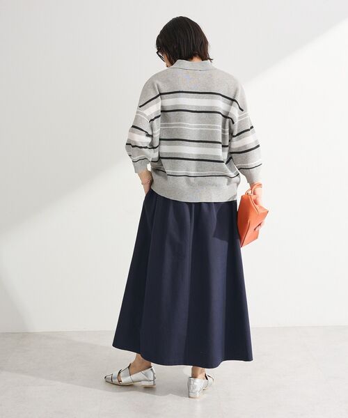 Green　Parks（グリーンパークス）の「綿混やわらかタッチタックスカート（スカート・レディース・ベージュ/ネイビー/グリーン・FREE）」の13枚目の写真