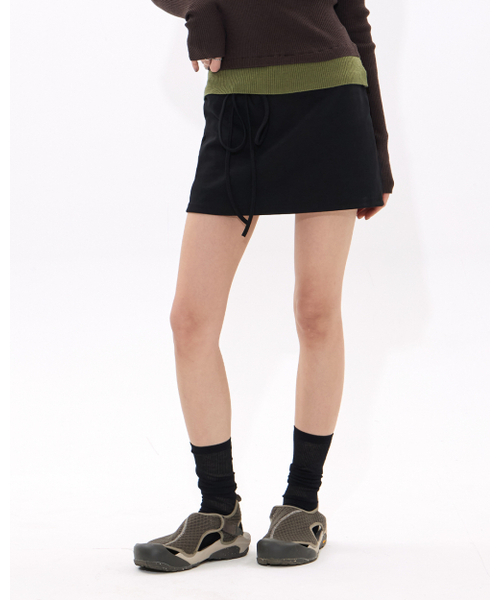 MOAA（モア）の「String Wrap Layered Skort (MELAGE GREY)（スカート・レディース・その他・SMALL/MEDIUM）」の2枚目の写真