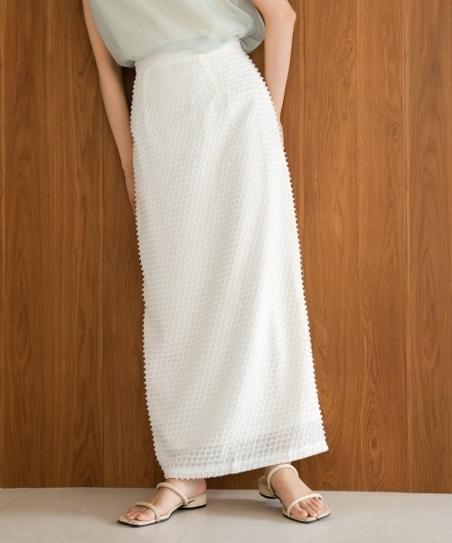 Bab(バブ)の「【S・Mサイズ展開】ミニフリンジIラインスカート(スカート・レディース・ベージュ/アイボリー/オレンジ系その他・SMALL/MEDIUM)」の2枚目の写真