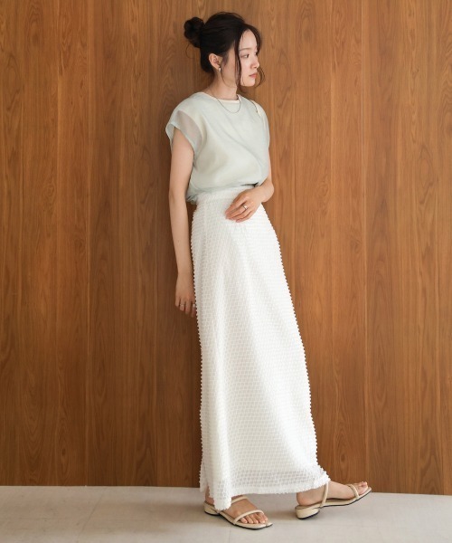 Bab(バブ)の「【S・Mサイズ展開】ミニフリンジIラインスカート(スカート・レディース・ベージュ/アイボリー/オレンジ系その他・SMALL/MEDIUM)」の12枚目の写真