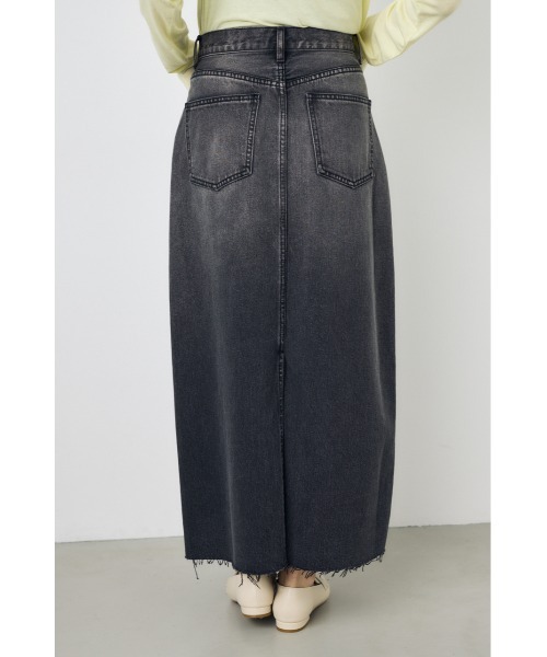 AZUL by moussy（アズールバイマウジー）の「【サイズ,身長別画像あり】デニムロングスカート（デニムスカート・レディース・ライトブラック/ライトブルー・LARGE/MEDIUM/SMALL）」の6枚目の写真