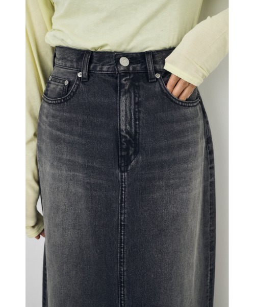 AZUL by moussy（アズールバイマウジー）の「【サイズ,身長別画像あり】デニムロングスカート（デニムスカート・レディース・ライトブラック/ライトブルー・LARGE/MEDIUM/SMALL）」の10枚目の写真