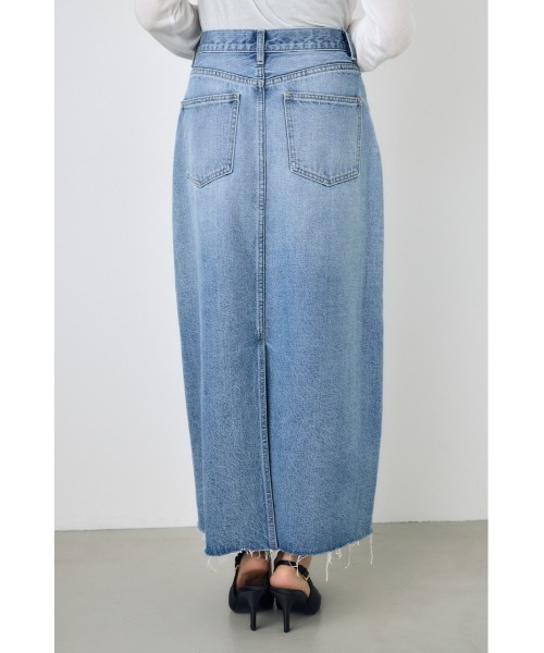 AZUL by moussy（アズールバイマウジー）の「【サイズ,身長別画像あり】デニムロングスカート（デニムスカート・レディース・ライトブラック/ライトブルー・LARGE/MEDIUM/SMALL）」の17枚目の写真