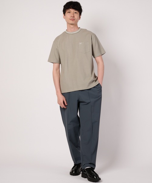 Arnold Palmer(アーノルドパーマー)の「ハニカムボーダー ジャガードリブ Tシャツ(Tシャツ/カットソー・メンズ・ライトグレー/スモークピンク/グレイッシュブルー・LL/L/M)」の4枚目の写真