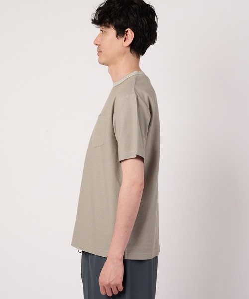 Arnold Palmer(アーノルドパーマー)の「ハニカムボーダー ジャガードリブ Tシャツ(Tシャツ/カットソー・メンズ・ライトグレー/スモークピンク/グレイッシュブルー・LL/L/M)」の8枚目の写真