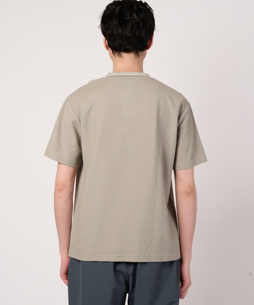 Arnold Palmer(アーノルドパーマー)の「ハニカムボーダー ジャガードリブ Tシャツ(Tシャツ/カットソー・メンズ・ライトグレー/スモークピンク/グレイッシュブルー・LL/L/M)」の9枚目の写真