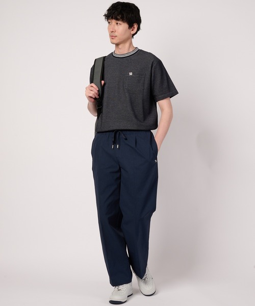 Arnold Palmer(アーノルドパーマー)の「ハニカムボーダー ジャガードリブ Tシャツ(Tシャツ/カットソー・メンズ・ライトグレー/スモークピンク/グレイッシュブルー・LL/L/M)」の5枚目の写真