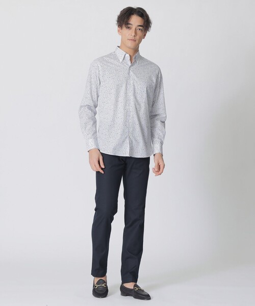Paul Stuart（ポールスチュアート）の「ミニフラワープリントボタンダウンシャツ（シャツ/ブラウス・メンズ・ブルー系その他4/ピンク・M/L/XL）」の5枚目の写真