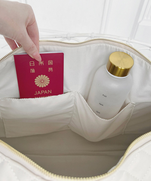 ROYAL PARTY(ロイヤルパーティー)の「【Mサイズ】キルティングボストンBAG(ボストンバッグ・レディース・オフホワイト/ブラック・FREE)」の8枚目の写真