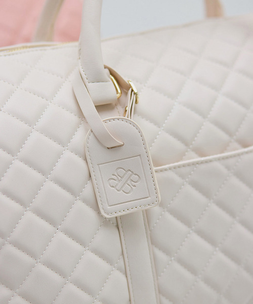 ROYAL PARTY(ロイヤルパーティー)の「【Mサイズ】キルティングボストンBAG(ボストンバッグ・レディース・オフホワイト/ブラック・FREE)」の6枚目の写真